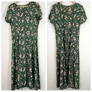 Vintage Rampage 80s Maxi Dress Floral FLAWS
